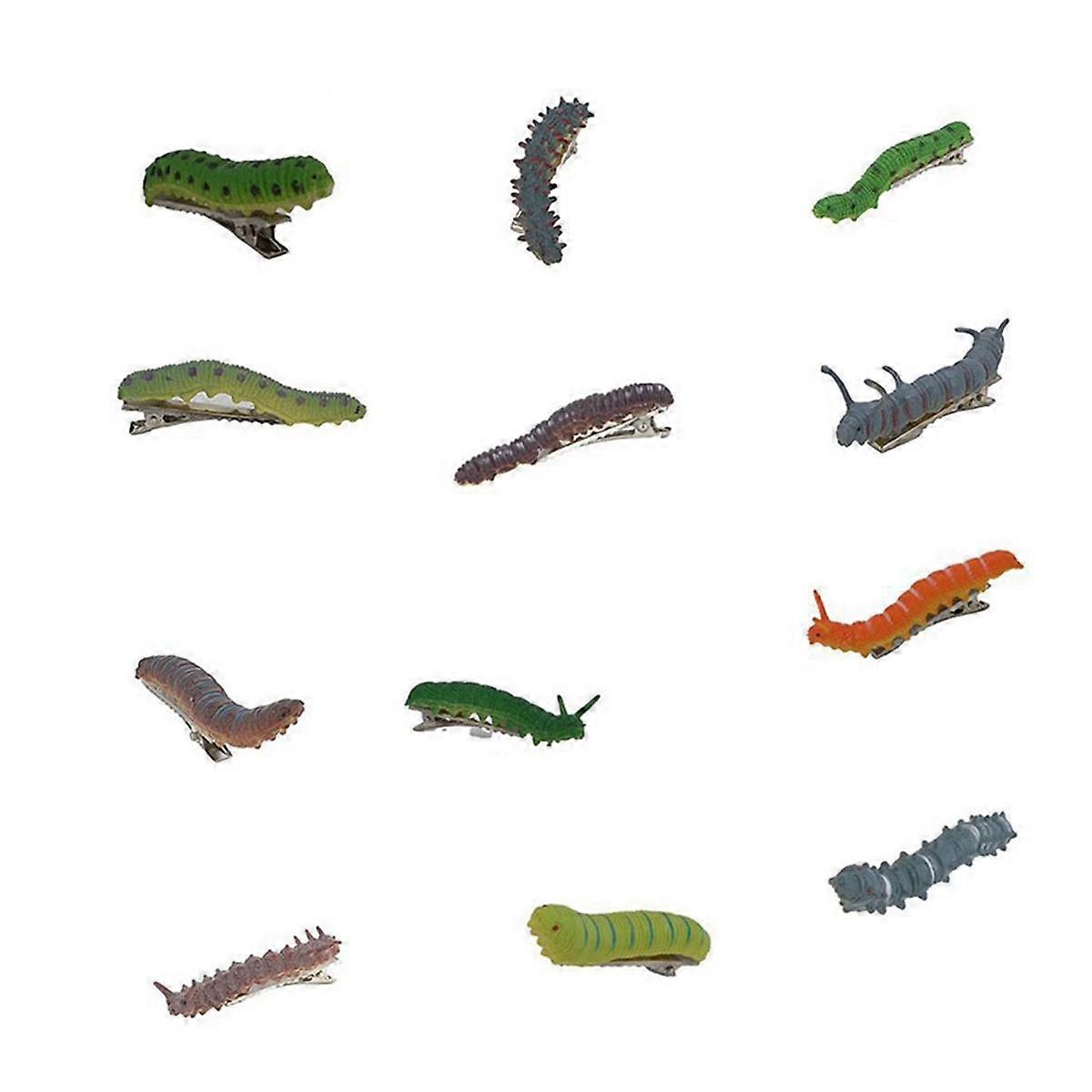 Scary Artificial Caterpillars Props Halloween Scary Caterpillars Hairpin Prank Prank Tool Handmade
