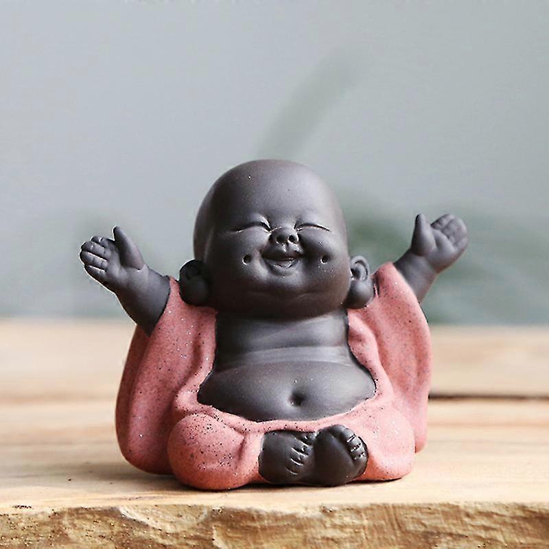 Laughing Buddha Statue - Orange