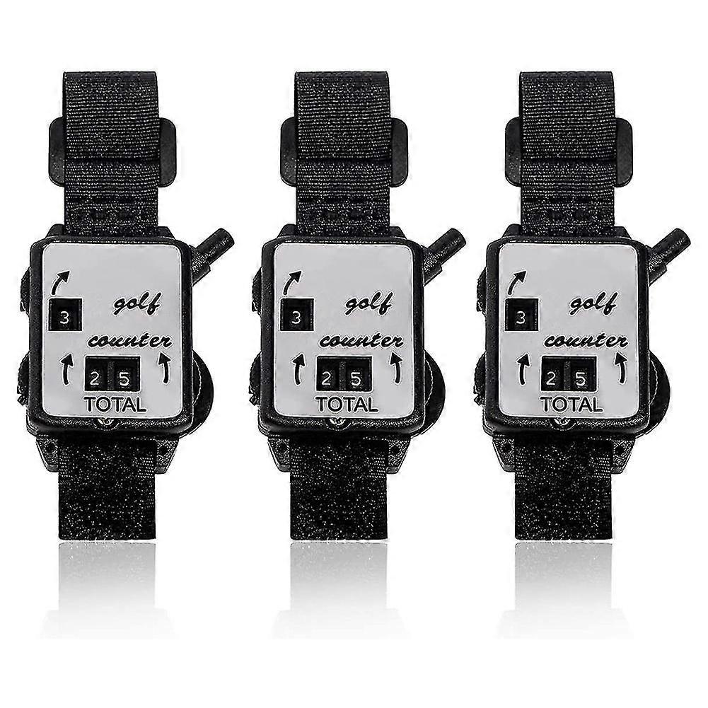 3 Pcs Golf Score Counter, With One Touch Reset Golf Count Scorer
