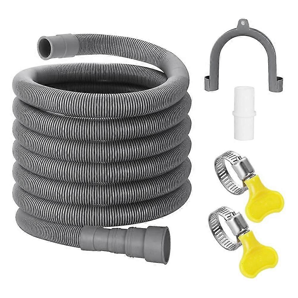 Drain Hose Extension Set Universal Washing Machine Hose 10ft, Include Bracket Hose Connector And Ho