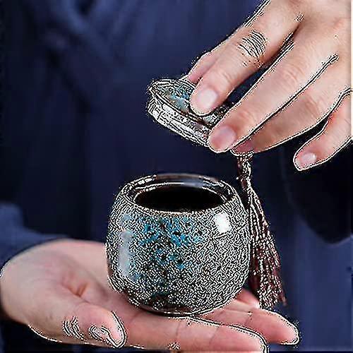 جرار تذكارية صغيرة من السيراميك اليدوي لرماد الإنسان جرار حرق الجثث الصغيرة Urnmini جنازة