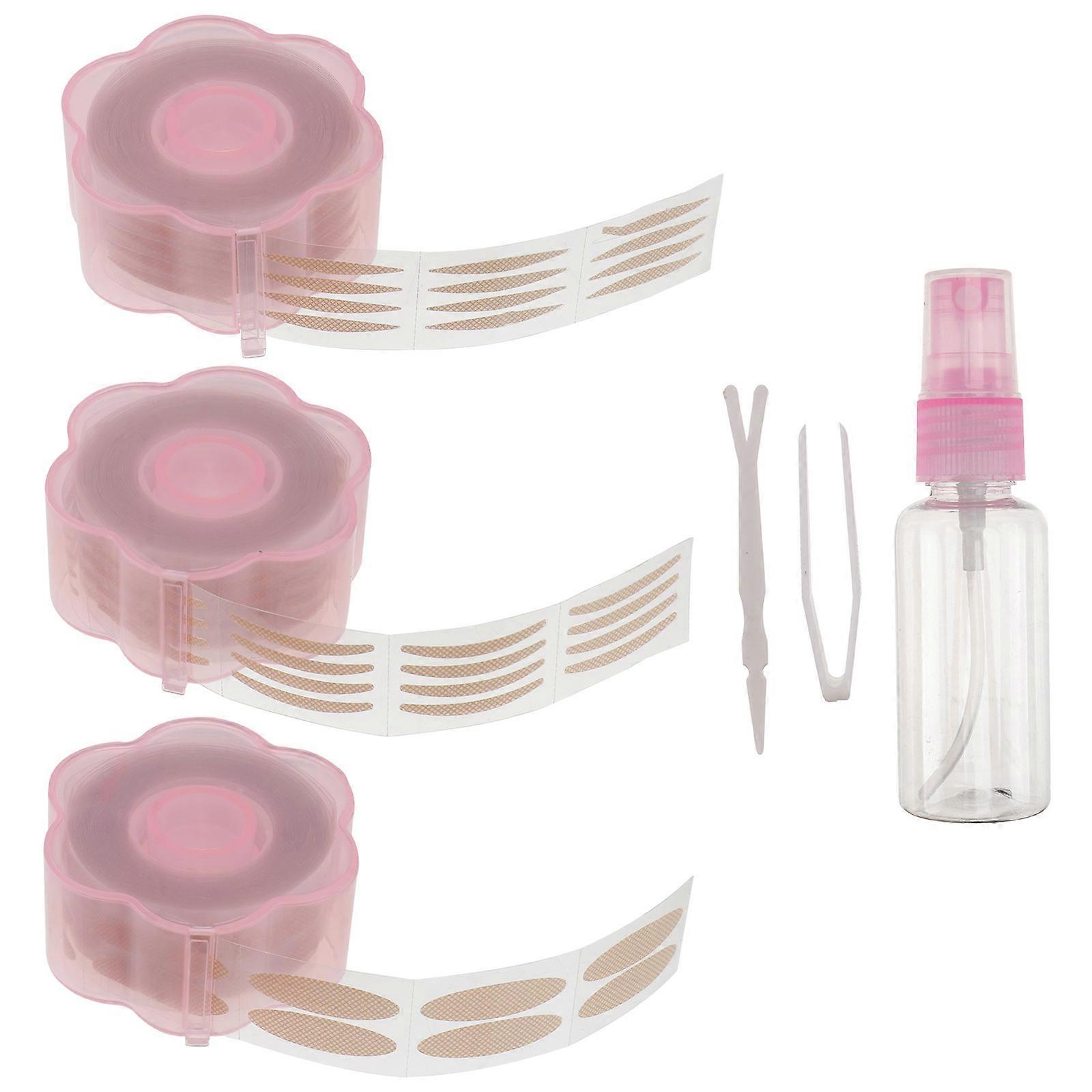 1 Set of Mesh Lace Double Eyelid Stickers Invisible Double Eyelid Pastes (Pink)