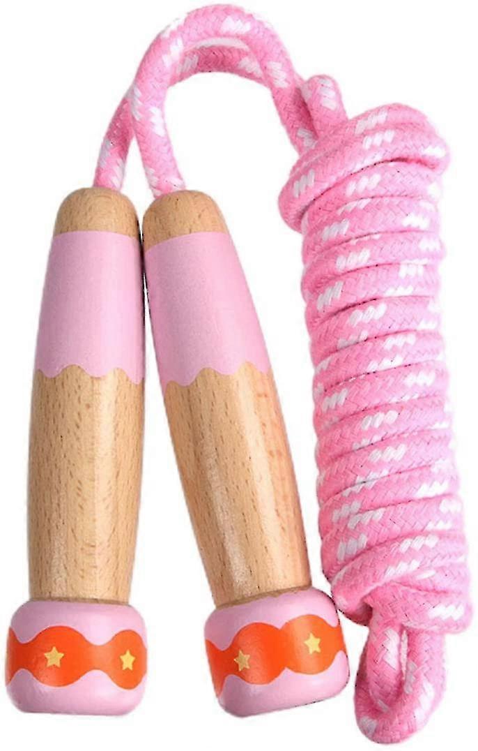 Kids Jump Rope, Adjustable, Wooden Handle