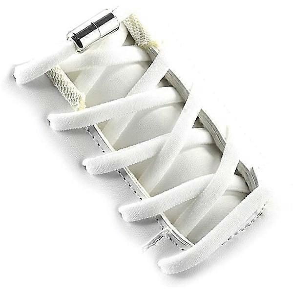 Lacets élastiques blancs sans cravate Taille unique blanc
