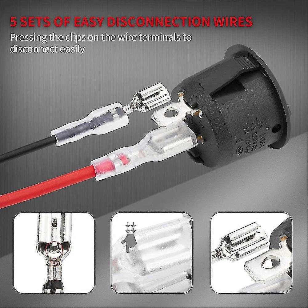SPST ON OFF Switch 5-Pack Mini Round Toggle Switches - SPST 20mm 12V DC ...