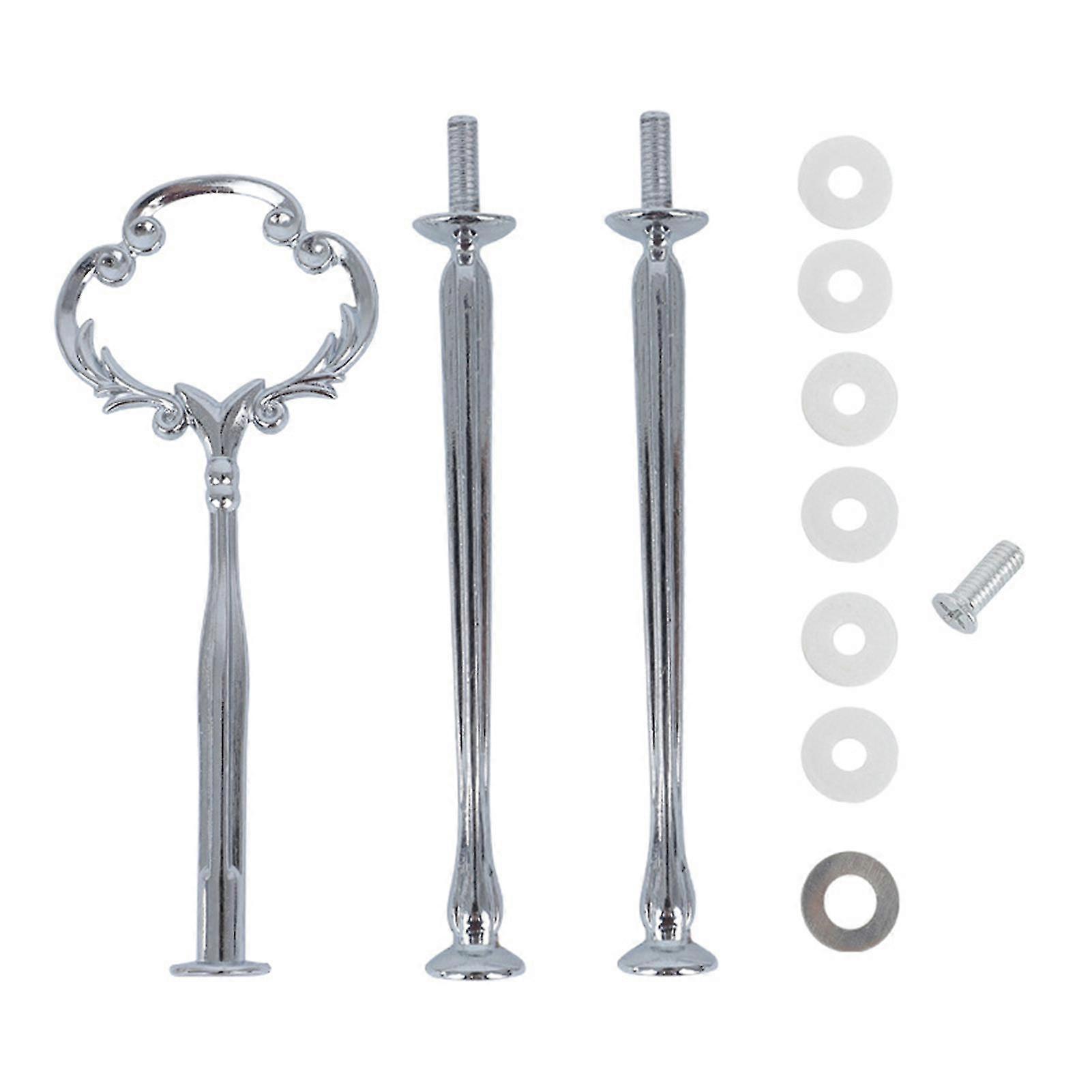 1/4 Set Multi-Layer Cake Stand Rack 3-Tier Crown  Cake Dessert Holder Display Tray Fittings