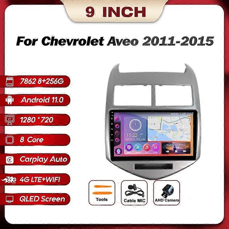 シボレーアベオ2ソニックT300 2011-2015カーラジオマルチメディアプレーヤーナビゲーションGPS Android 13 Autoradio Carplay用QSZN 8G + 256G