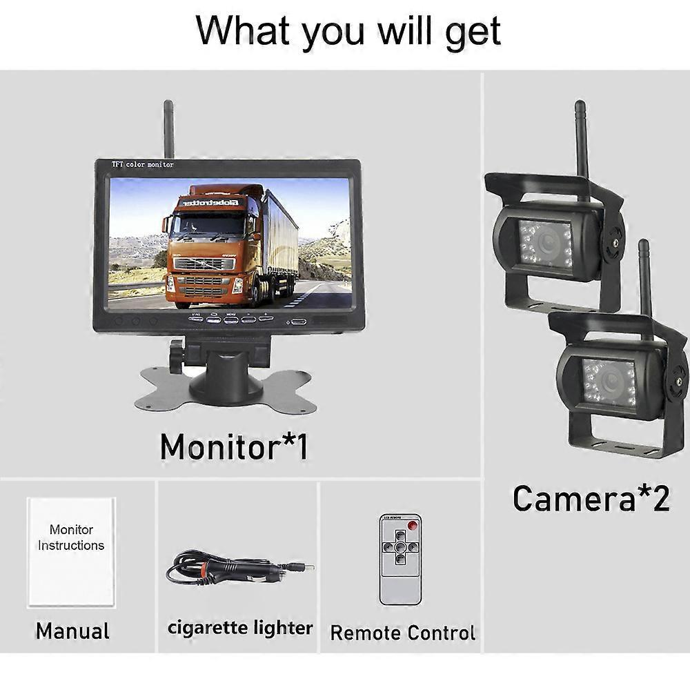 Telecamera posteriore da 7 pollici con schermo per monitor per auto WIFI per camion Bus RV rimorchio escavatore Immagine retrovisiva Display 12V-24V