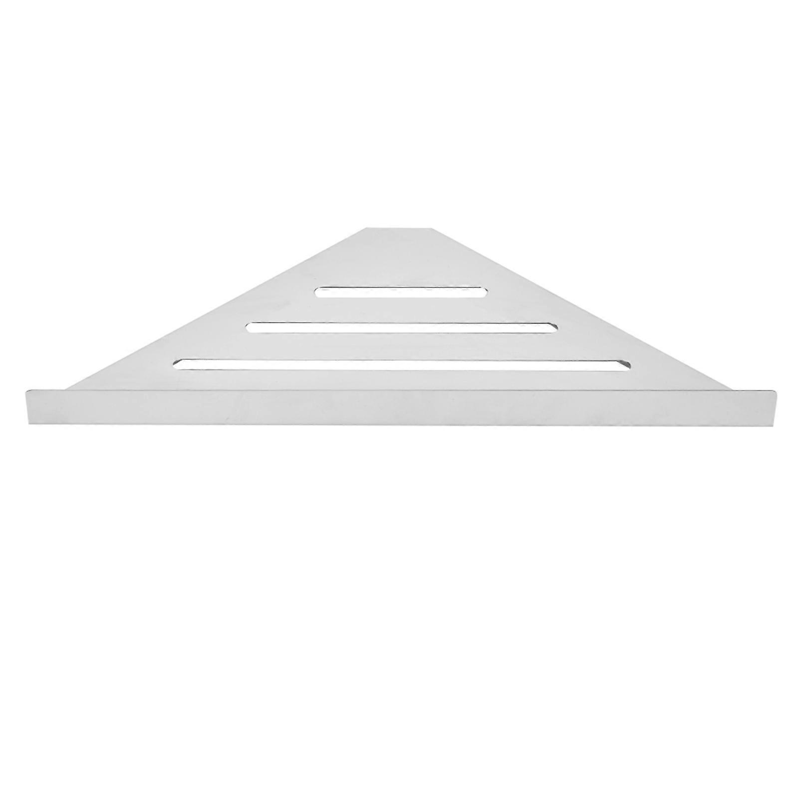 Stainless Steel Triangular Storage Shelf Shower Corner Shelf Rack Organizer compatible Home BathroomPunching Type