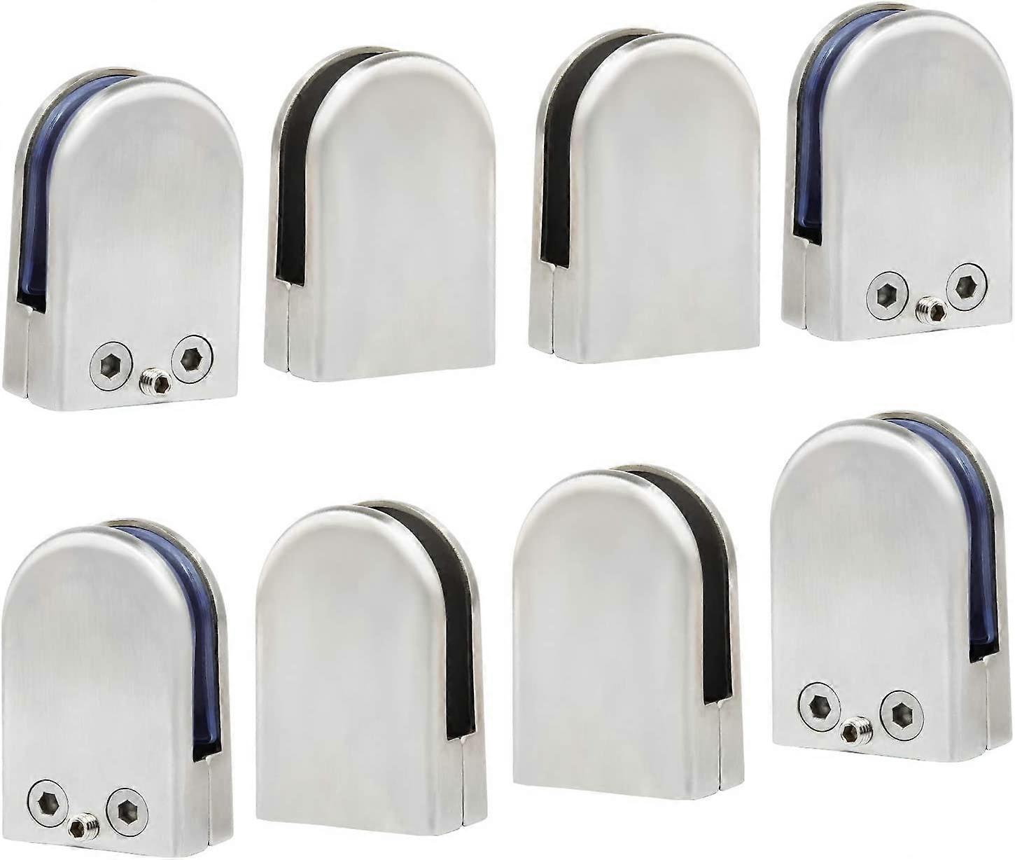 PCS (10-12mm) Γυάλινος σφιγκτήρας Κάτοχος γυαλιού 304 Κάτοχος σφιγκτήρα από ανοξείδωτο χάλυβα Επίπεδη σφιγκτήρας κλιπ Κιγκλίδωμα παραθύρου Κιγκλίδωμα Ρυθμιζόμενη σκάλα Μπάνιο