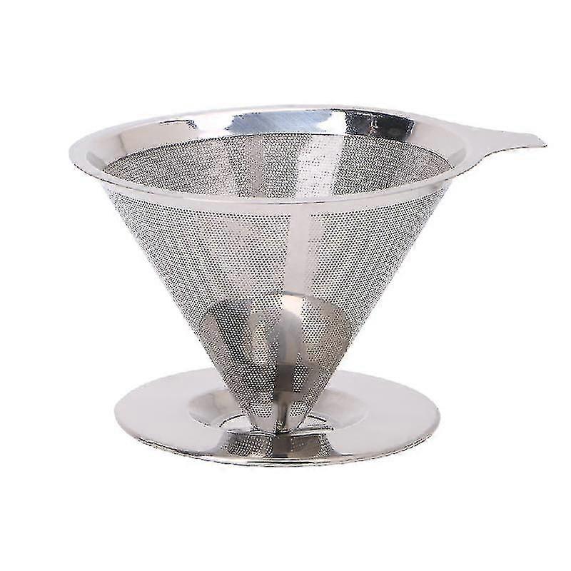 Stainless Steel Mesh Coffee Filter Paperless Pour Over Cone Dripper Reusable