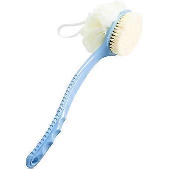 Badborste, Kropps- och Ryggborste Dusch- och Massageborste Långt Skaft Exfolierande Skrubbe För Män Kvinnor Hem Blå