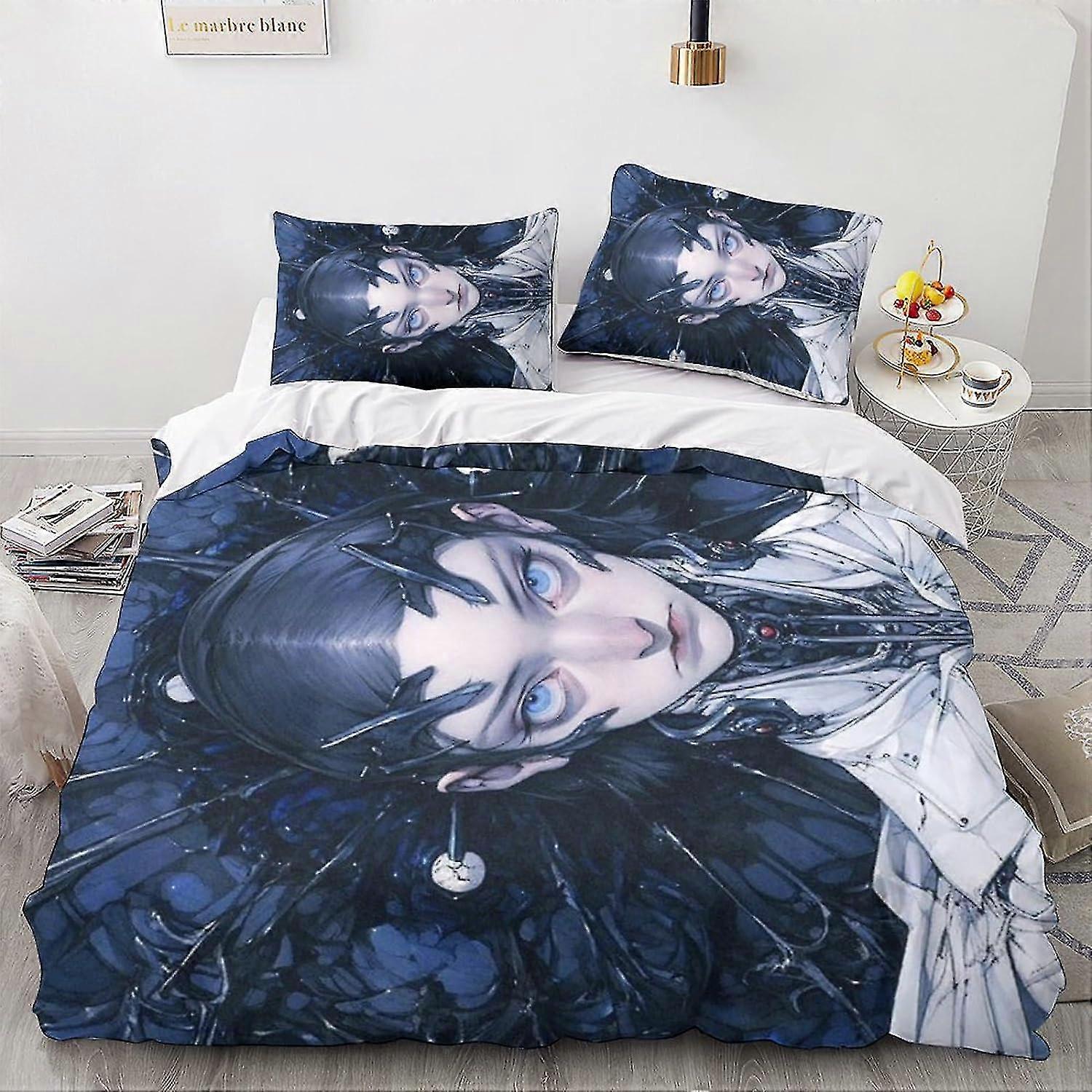 o3371 Bed Sheets  Animes And Mangas Bedding Fantasy Duvet Cover 3D Anime Print Bedding Comforter Cover for Teens Microfiber 3-Piece Quilt Cover Decora