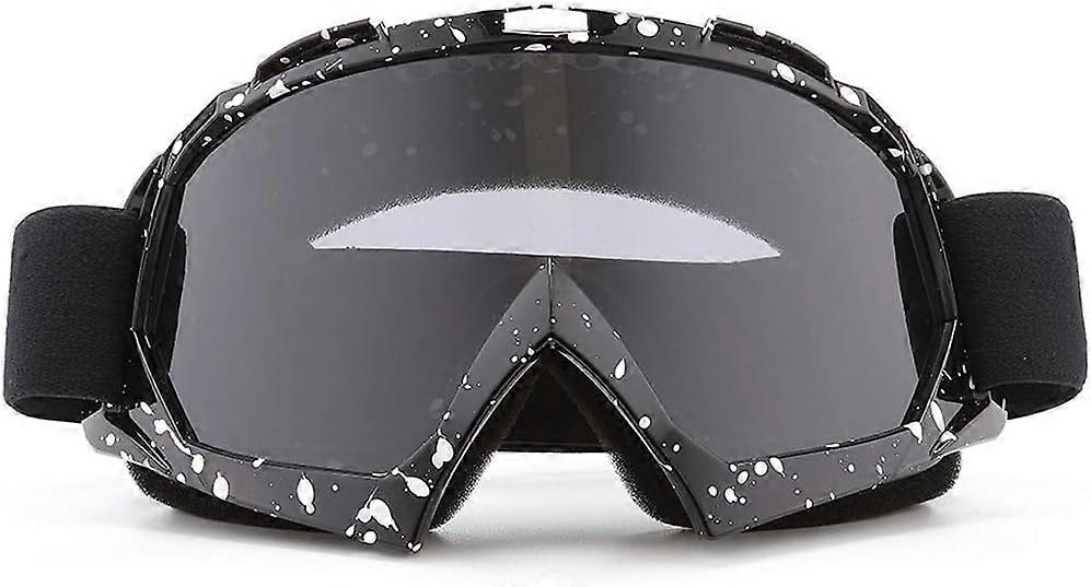 Motorcycle Goggles, Anti-Scratch Dustproof Bendable UV400 Eyewear Padded Soft Thick Foam,Adjustable Strap Cycling Motocross