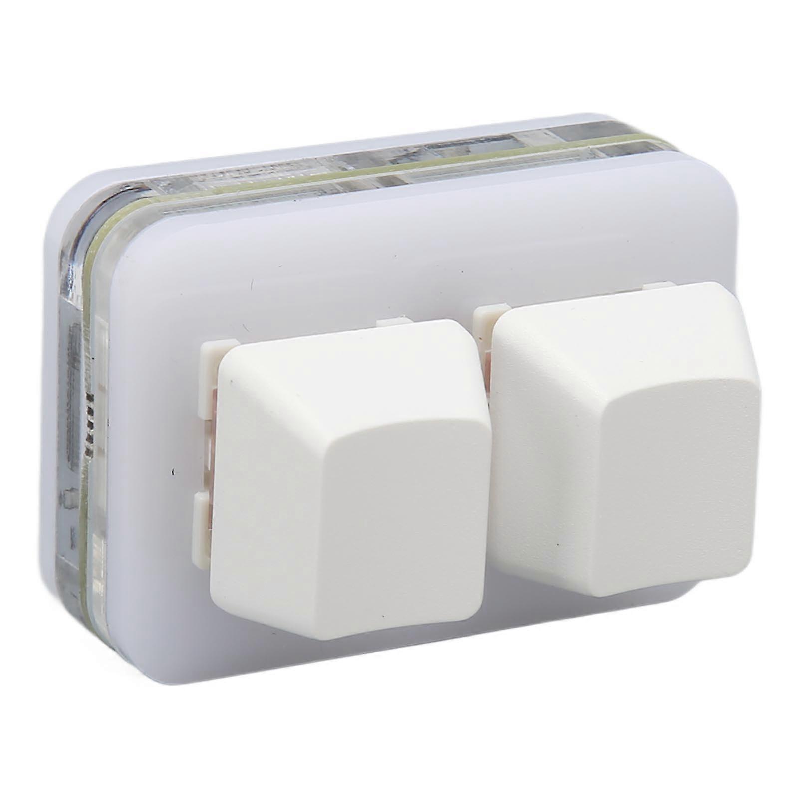 USB 2 Key Mini Keypad Custom RGB LED Backlight Macro Programming Keyboard for Windows for OS X for Linux White 