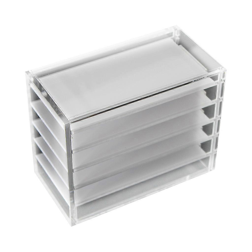 Clear 5 Layers Eyelash Box Makeup Organizer False Eyelashes Glue Pallet Holder