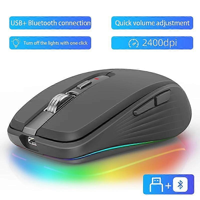 Bluetooth Wireless Mouse USB Computer Mouse Silent Ergonomic Mouse 2400 DPI Optical Mause Gamer Noiseless Mouse For PC Laptop Mice & Trackballs
