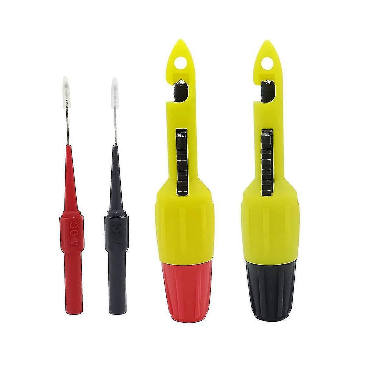 2 Pack Wire Piercing Probe Insulation Piercing Clip With Insulated Wire Piercing Probe,inspection O4mm