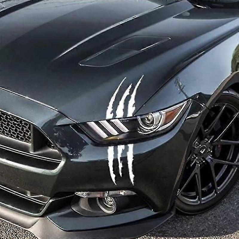 Auto Car Stickers, Reflective Monster Claw Scratch Stripe Marks Headlight Decal