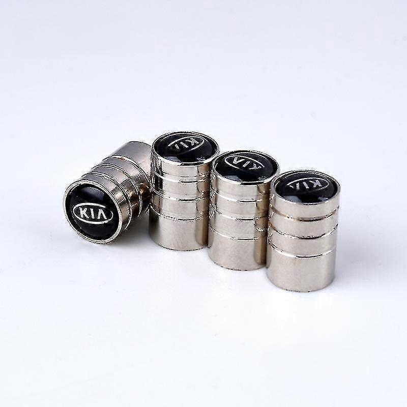 Bildäckslockventil Lämplig ventillock Metalldäckventilkåpa (kia, 8 pack)