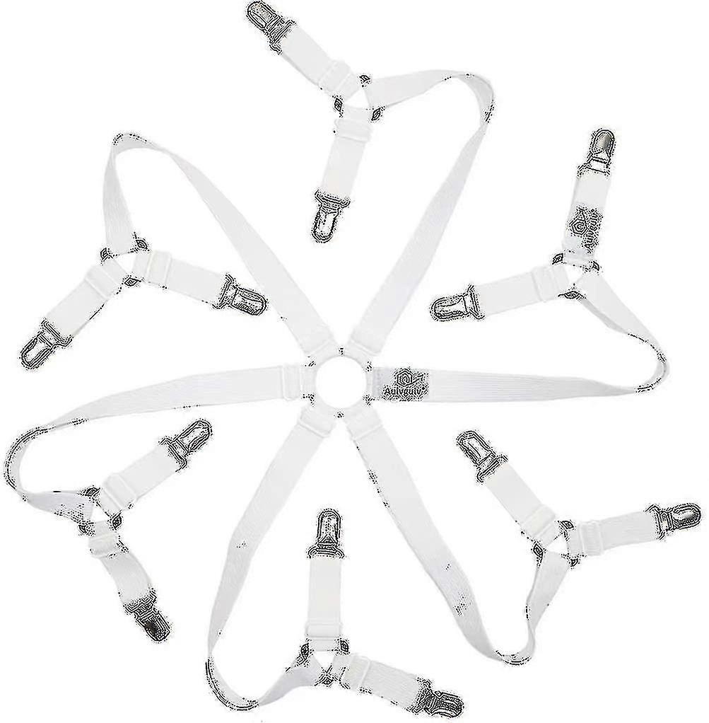 Bed Sheet Clips, Bed Sheet Strap Adjustable Mattress Corner Suspenders