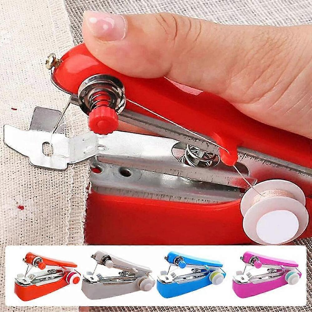Mini agrafeuse manuelle Style machine à coudre à la main artisanat, vêtements point de poche sans fil, voyage utilisation commodité sans fil