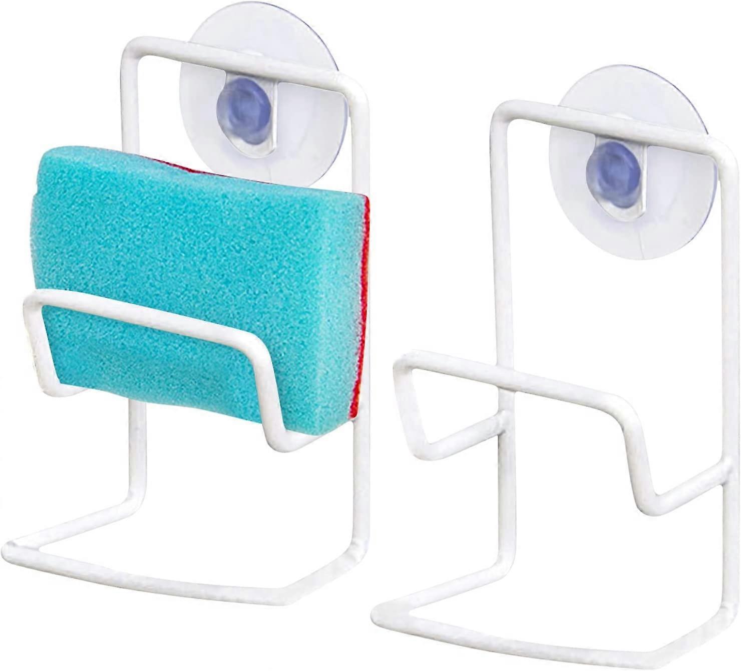 Sponge Holder with Suction Cups 2 Pcs (White)