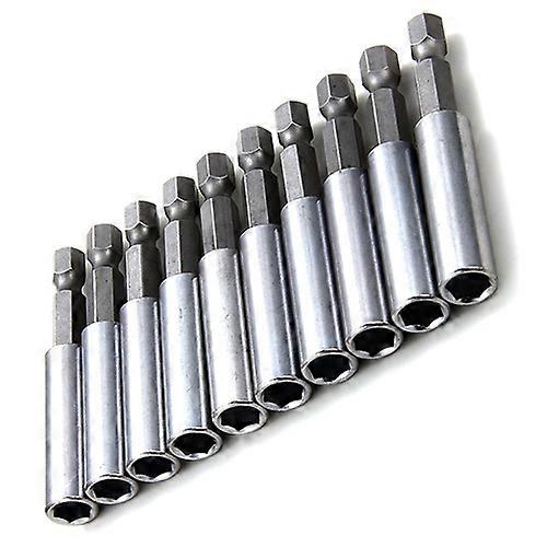 10 Pcs Magnetic Extension Socket Drill Bit Holder 1/4inch Hex Power Tools