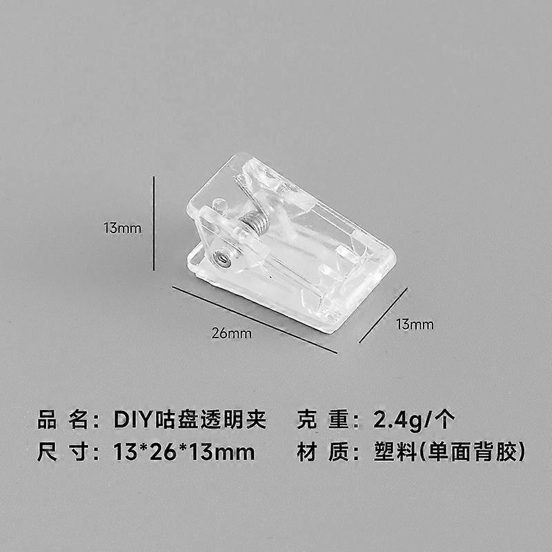 20pcs Transparent Spring Clips Clear Self-Adhesive Wall Clips Small Sticky Clips Spring Photo Clips