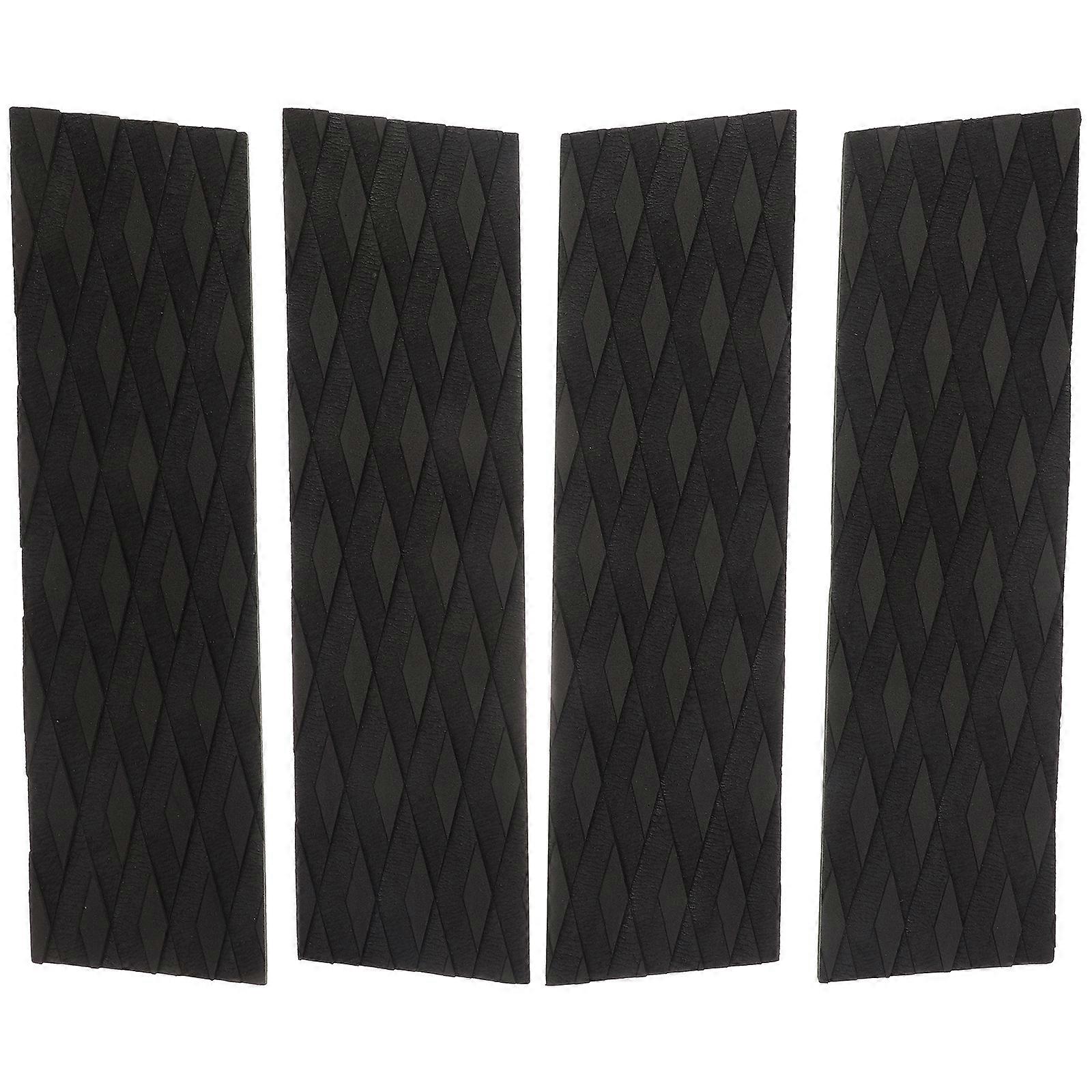4Pcs Surfboard Traction Pads Non-slip Tail Pads Surfboard Deck Grip Mats Self-adhesive Pads