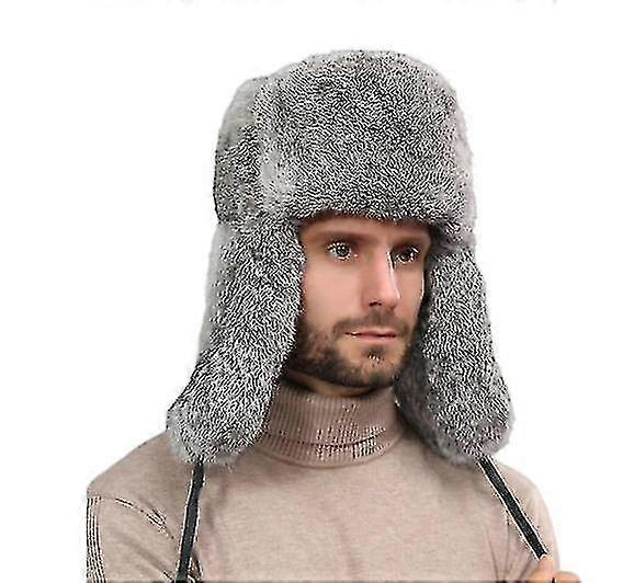 Russian Winter Hat with Ear Flaps for Men