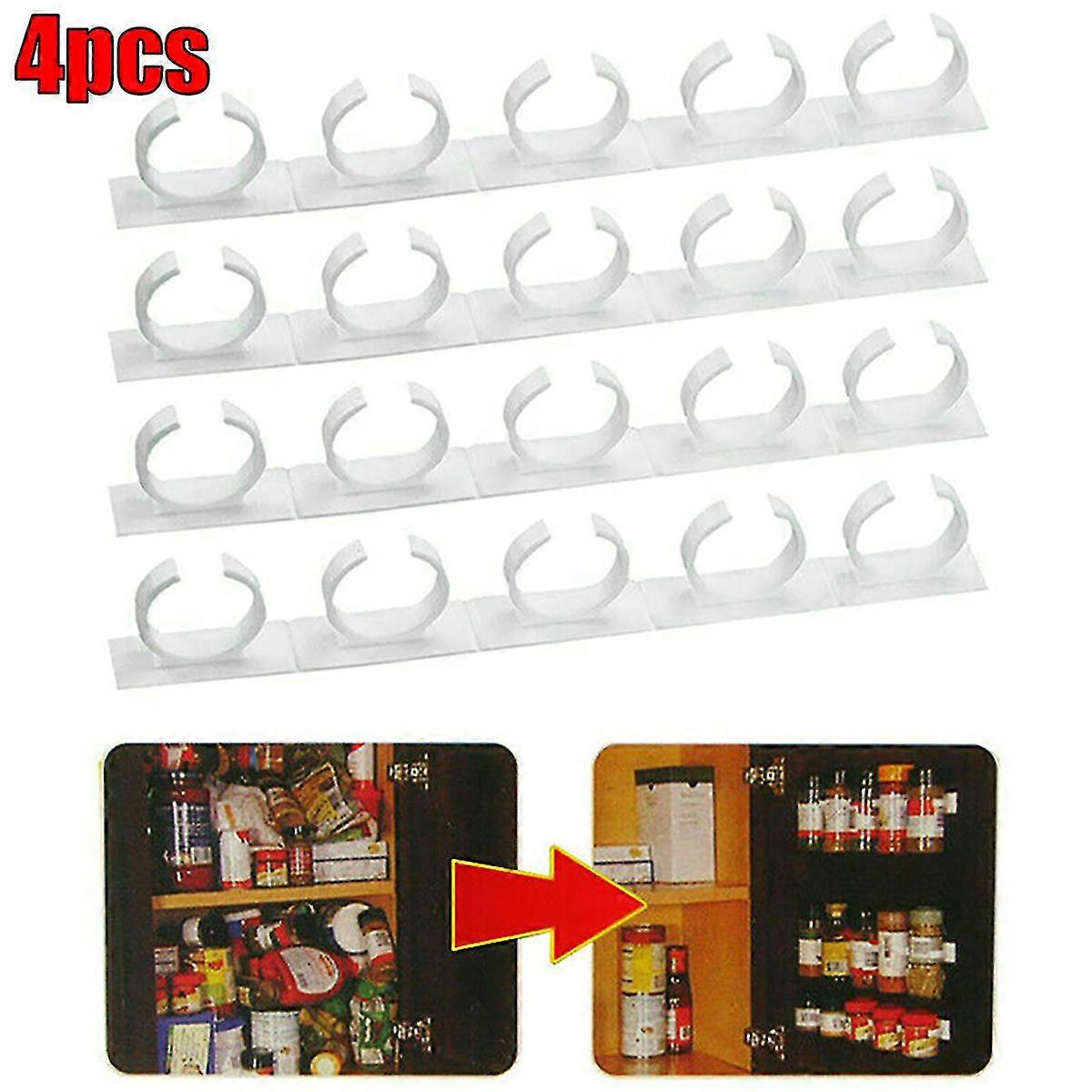 Kitchen Cabinet Door Spice Jar Clip Organizer Rack Cupboard Storage