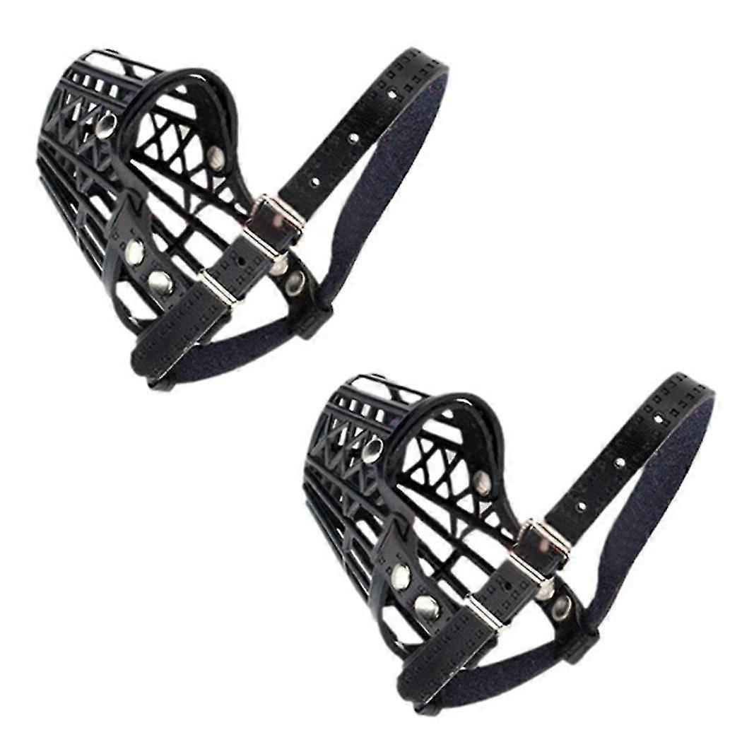 2x Dog Pet Puppy Muzzle Basket Cage Xl