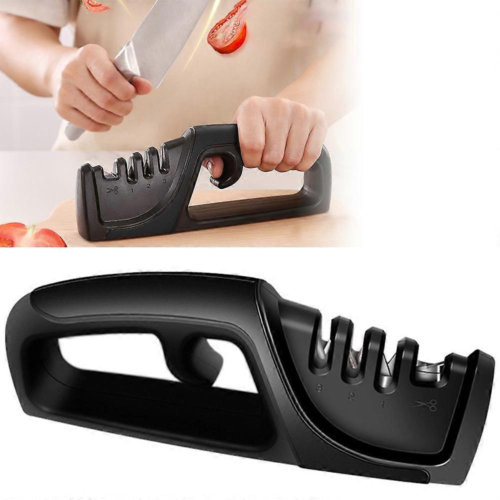 Knife Sharpener - Professional 4 In 1 Manual Kitchen Sharpening System
