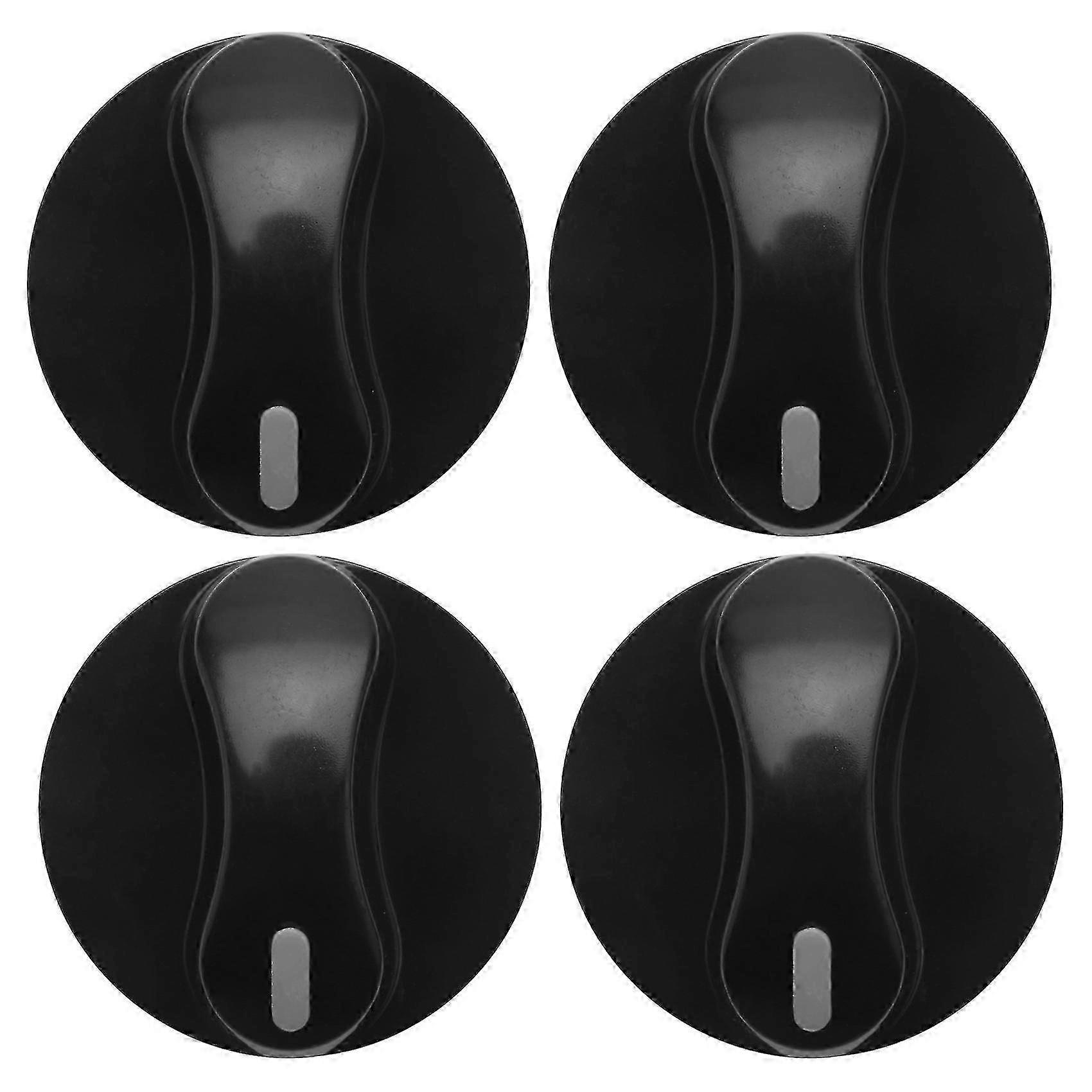 4x Plast Kök Gasspis UgnSkontroll Vridknapp Svart