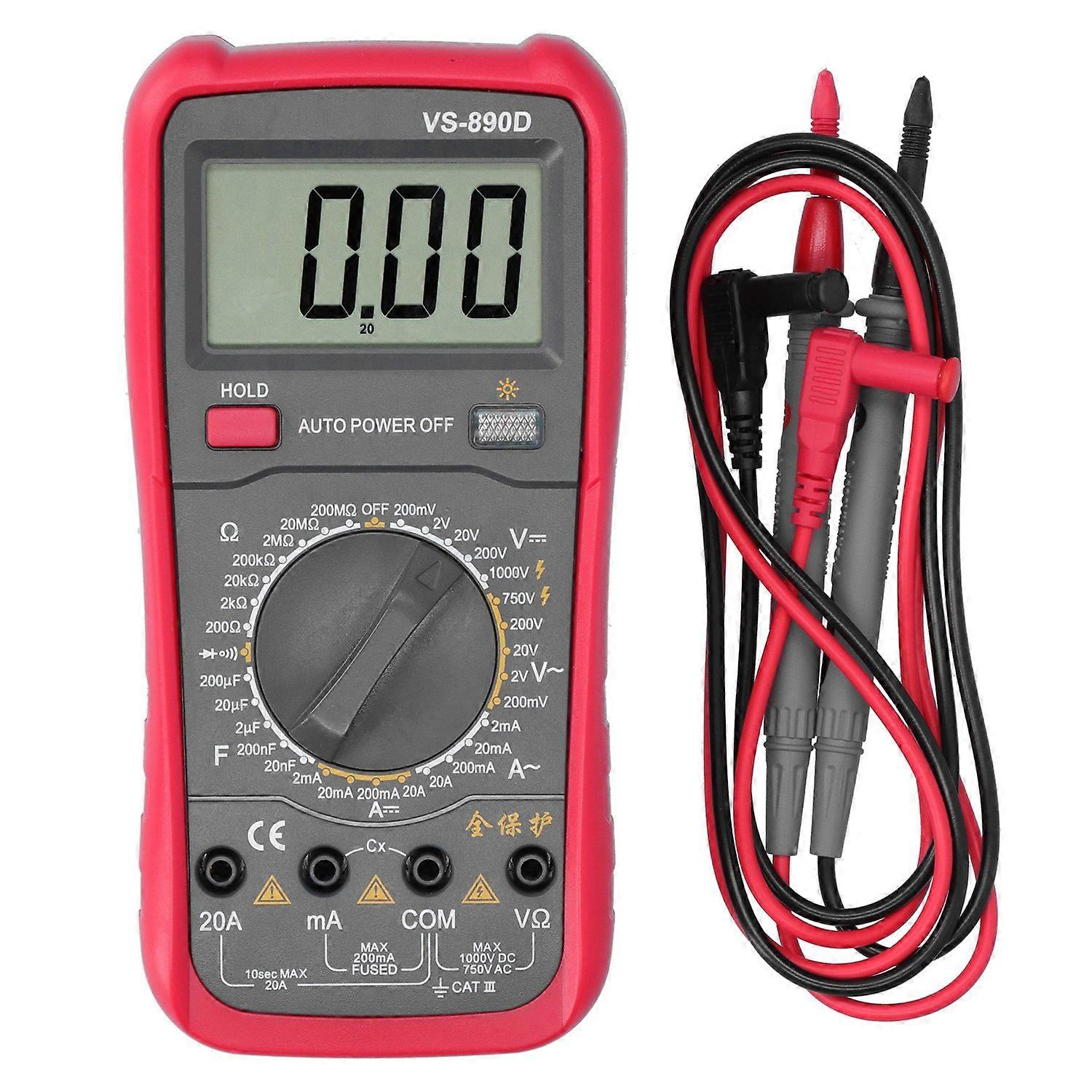 VS-890D Multimetro digitale AC DC Voltage Tester di resistenza di corrente con spegnimento automatico