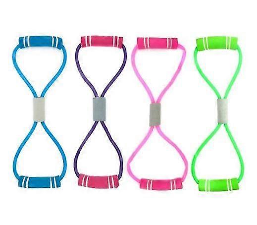 A set of two figure eight latex tensioners open shoulder arm elastic rope home