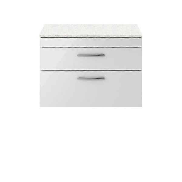 Nuie Athena 2 Drawer Wall Hung Vanity Unit 800mm Wide