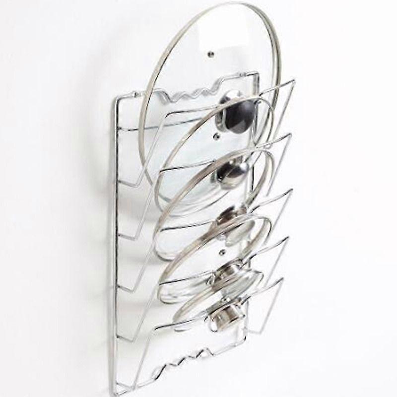 Wall Door Mounted Pot Lid Rack, Pot Lid Organizer Rack