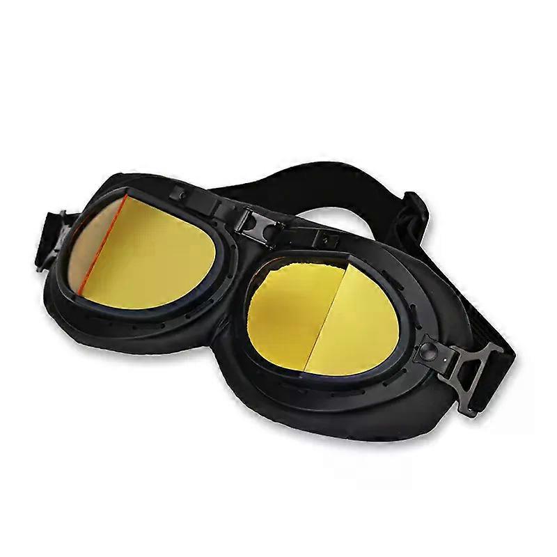Unbrand Retro Motorcycle Goggles Glasses Motorbike Pilot Steampunk Vintage ATV Biker Scooter Cycling