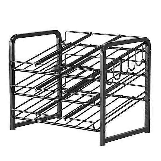 Can Storage Rack Automatic Rolling 2 Tiers Large Capacity Beer Soda Holder Fridge Can Organizer Refrigerator