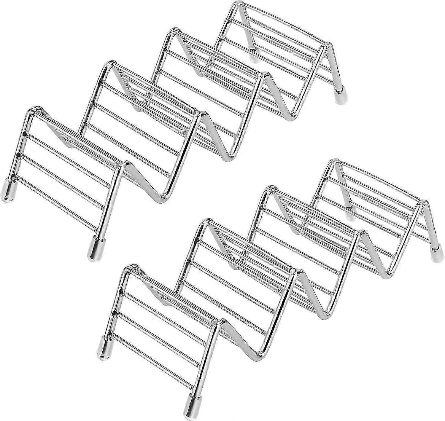 Support à tacos ondulé en acier inoxydable, 2 pièces