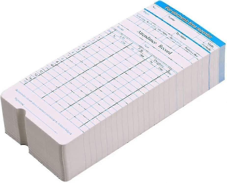 Count Monthly Time Clock Cards Timecard For Employee Attendance Payroll Recorder 100pcs