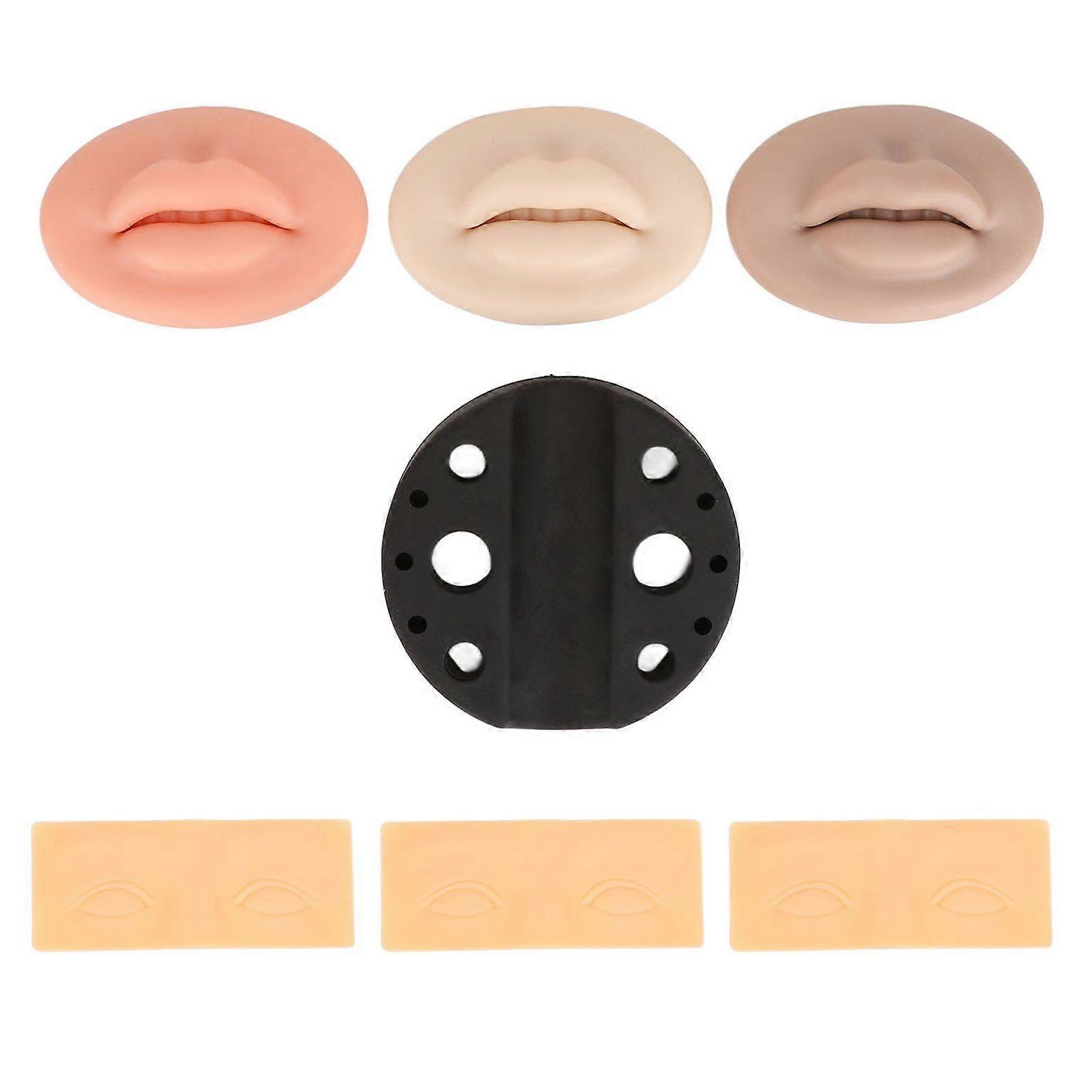 3D Eyeliner Practice Skin for Eyebrow Microblading with Ink Cup