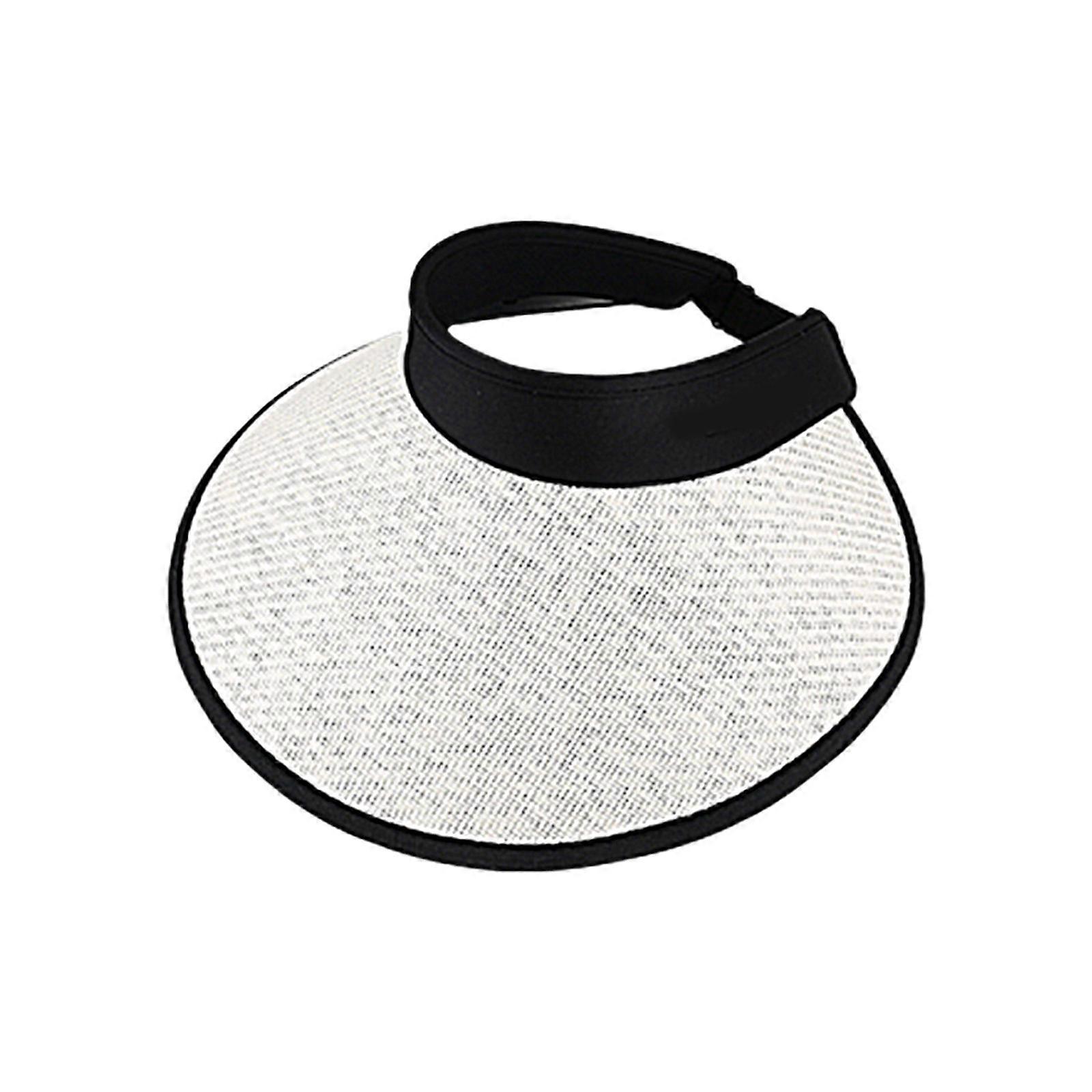 ユニセックス、折りたたみ式、広いつば、空のトップハット、夏の屋外、バイザー、帽子、ヘッドサイズ、調整、友人、家族、キャンプ、乳白色