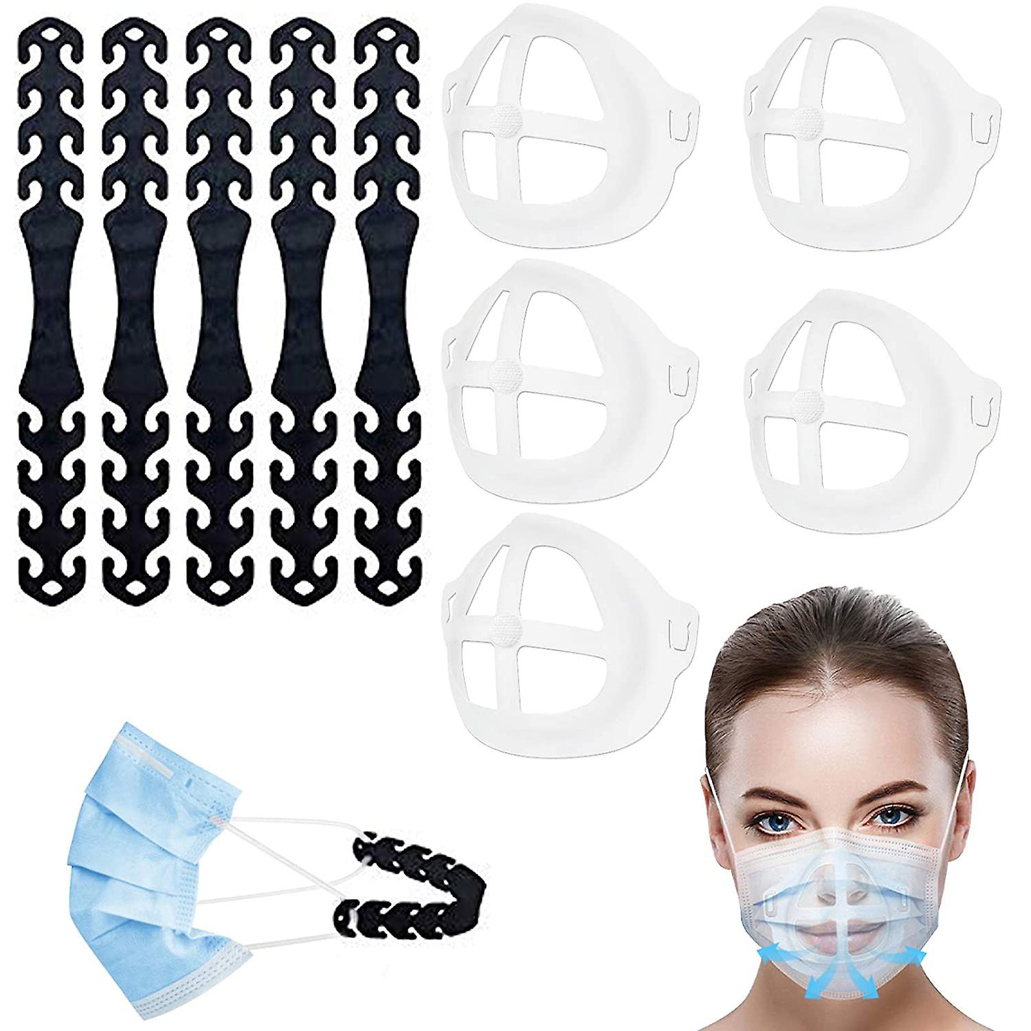 3D Face Mask Bracket Holder More Space for Comfortable Breathing Protect(5PCS)