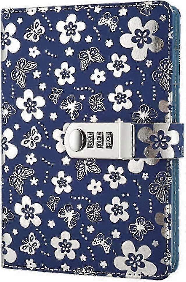 Leather Journal With Lock, A5 Size Journal With Combination Lock Password Journal Locking Personal Journal