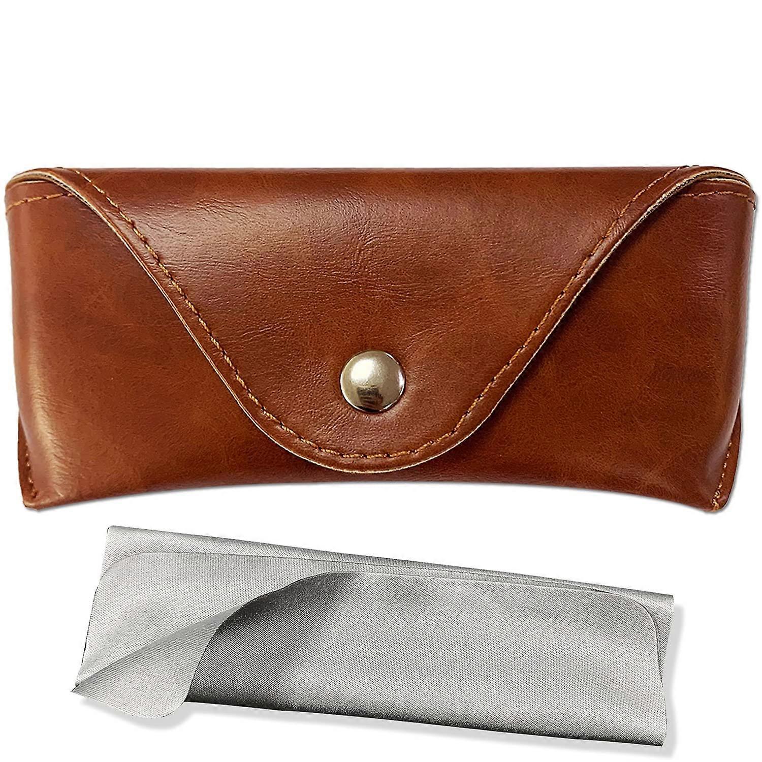 Leather Glasses Case for Slim Sunglasses - Compact Design, Soft Material, Protective Storage, Fits Most Styles