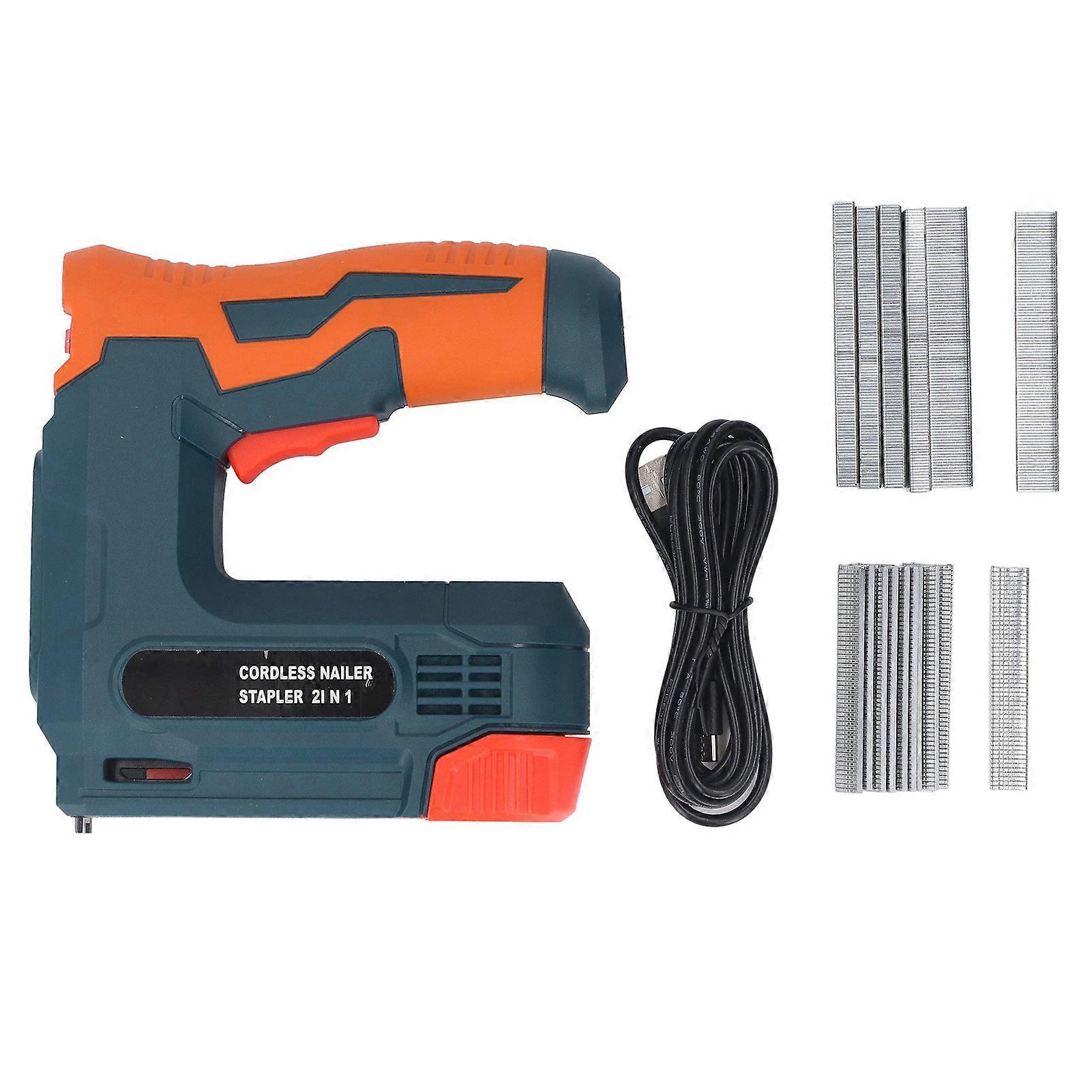 Cordless Brad Nailer Portable USB Charging Battery Powered Nail Gun for Woodworking