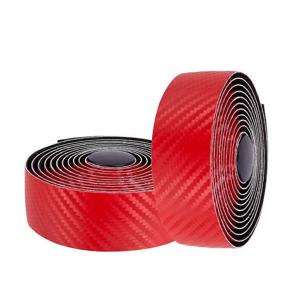 Garneck Carbon Fiber Bicycle Handlebar Tape 2 Roll Set for Road and Mountain Bikes in Yellow, Durable Bike Grip Wraps